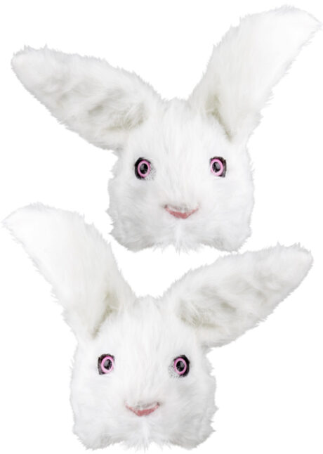 masque de lapin, masque lapin fourrure blanche, Masque de Lapin Fourrure, Demi Visage