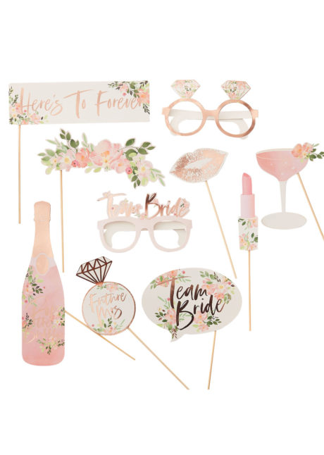 kit Photo Booth, accessoires evjf, Photo Booth pour mariages, accessoires photo booths, Kit Photo Booth, EVJF Team Bride, Floral
