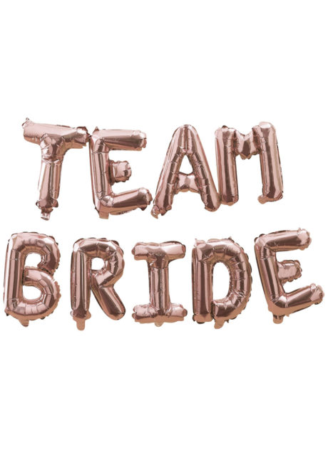 guirlande ballons team bride, décorations evjf, décorations enterrement vie de jeune fille, Guirlande de Ballons Team Bride, EVJF, Rose Gold