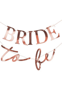 guirlande bride to be, décorations bride to be, décorations enterrement de vie de jeune fille, ginger ray, Guirlande Bride To Be, Rose Gold