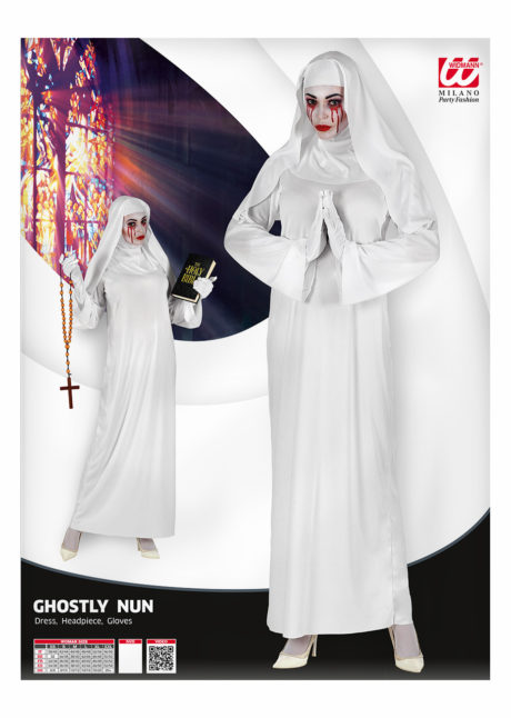 déguisement bonne soeur fantôme, déguisement nonne gothique, déguisement religieuse, déguisement halloween femme, costumes halloween femme, déguisement nonne de la mort, Déguisement de Bonne Soeur, Nonne Fantomatique