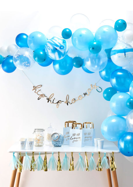 kit arche de ballons, arches pour ballons, arches de ballons, ballons décorations, ginger ray, Arche Guirlande de Ballons Bleus et Blancs, Ginger Ray