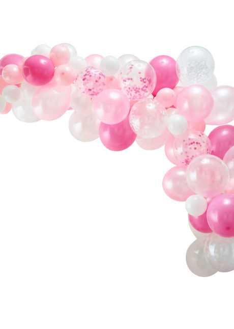kit arche de ballons, arches pour ballons, arches de ballons, ballons décorations, ginger ray, Arche Guirlande de Ballons Roses et Blancs, Ginger Ray