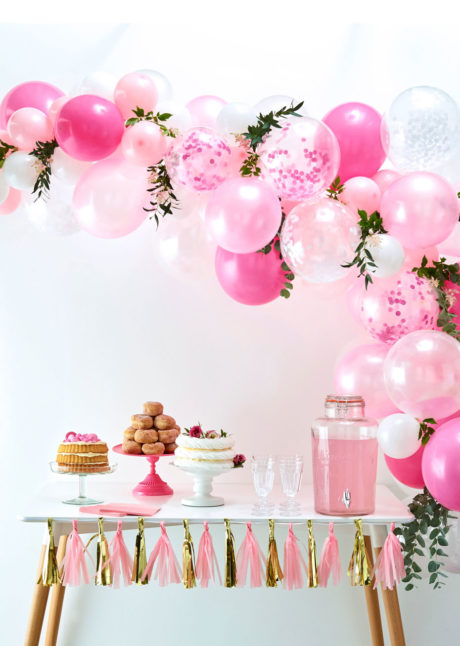 kit arche de ballons, arches pour ballons, arches de ballons, ballons décorations, ginger ray, Arche Guirlande de Ballons Roses et Blancs, Ginger Ray