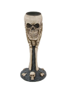 bougeoir hallowenne tete de mort, bougeoir halloween squelette