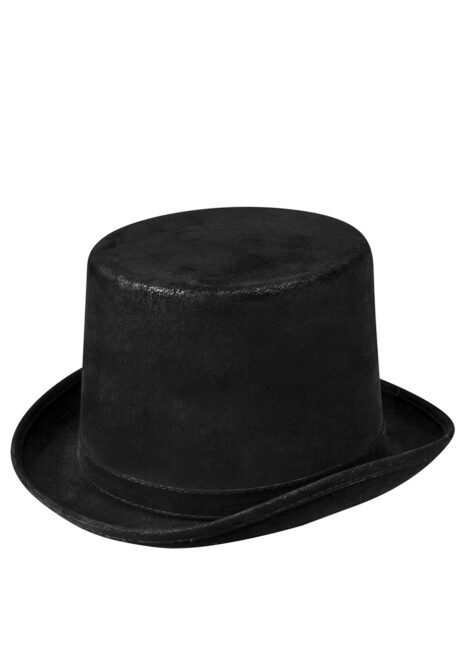 chapeau haut de forme noir, chapeau haut de forme luxe, haut de forme, Chapeau Haut de Forme Aspect Daim, Noir