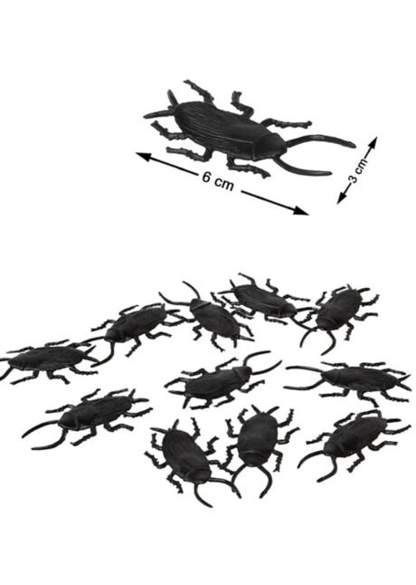 faux cafards, insectes Halloween, fausses blattes, Faux Cafards x 12