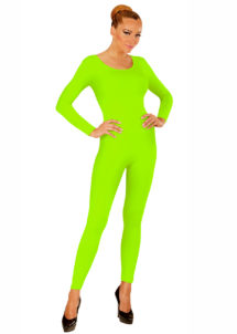 combinaison verte, justaucorps vert, body vert fluo, Justaucorps à Manches Longues, Vert Fluo