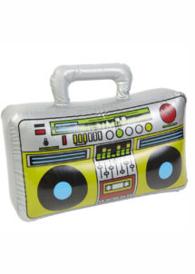 radio glonflable, faux ghetto blaser gonflable, accessoire déguisement années 90, radio cassettes gonflable