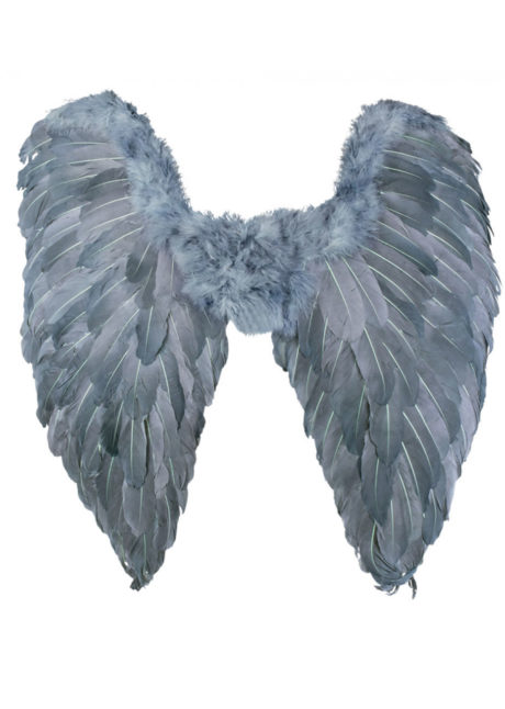 AILES-PLUMES-GRISES-72194, Ailes d’Ange, Plumes Grises, 65 cm