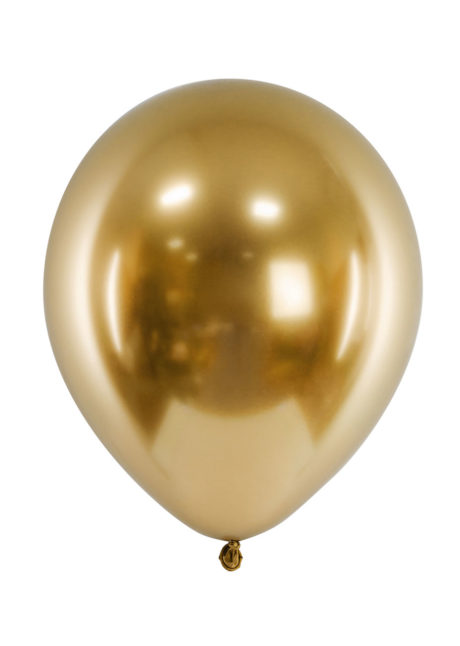 ballon miroir, ballon or, ballon doré, ballon baudruche, ballon décorations, Ballon Chrome Effet Shiny Miroir, Doré, x 50 ou x 10