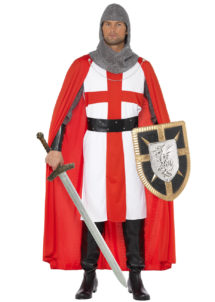déguisement de chevalier homme, costume chevalier homme, déguisement chevalier adulte, costume médiéval homme, déguisement médiéval homme, Déguisement de Chevalier Croisé Saint Georges