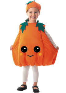 costume halloween bébé, déguisement citrouille fille
