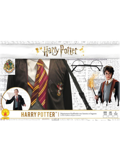 déguisement Harry Potter enfant, costume de Harry Potter, Déguisement Harry Potter, avec Lunettes et Baguette