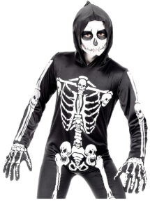 gants squelette enfant, gants halloween enfants, gants de squelette