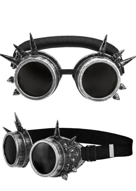 lunettes steampunk, accessoire steampunk, burning man, festival burning man, Lunettes Steampunk, Cyber, Argent