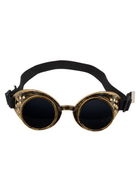 lunettes steampunk, accessoire steampunk, Lunettes Steampunk, Acier Vieilli Doré