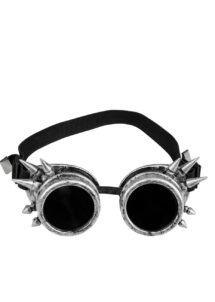 lunettes steampunk, accessoire steampunk, burning man, festival burning man, Lunettes Steampunk, Cyber, Argent