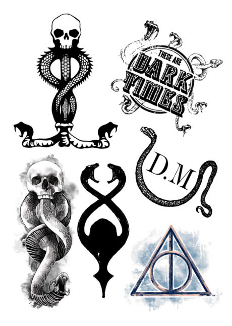 tatouages enfants, tatouages Harry Potter, faux tatouages, tatouages éphémères enfants, Tatouages Harry Potter, x 35
