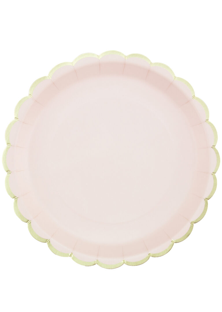 Lot De 48 Assiettes Jetables En Carton 18cm - Motif Floral Vintage à Bordures Festonnées - Pour Fêtes, Mariage, Baby Shower