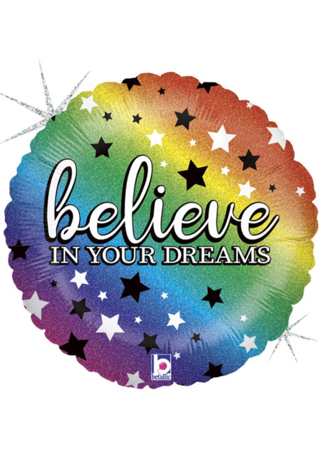 ballon hélium, ballons aluminiums, ballons messages, Ballon Believe In Your Dreams, en Aluminium