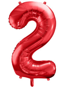 ballon chiffre 2, ballons chiffres, ballons anniversaire, ballons hélium, Ballon Chiffre 2, Rouge, 86 cm