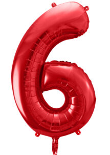 ballon chiffre 6, ballons chiffres, ballons anniversaire, ballons hélium, Ballon Chiffre 6, Rouge, 86 cm