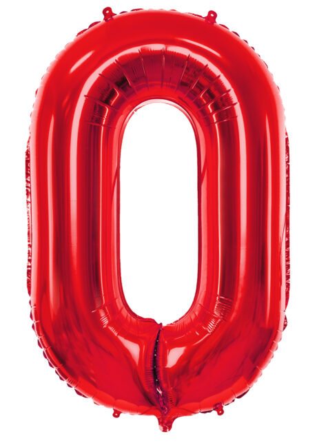 ballon chiffre zero, ballons chiffres, ballons anniversaire, ballons hélium, Ballon Chiffre 0, Rouge, 86 cm