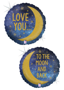 ballon message, ballon aluminium, ballon hélium, ballon anniversaire, Ballon To The Moon And Back, en Aluminium