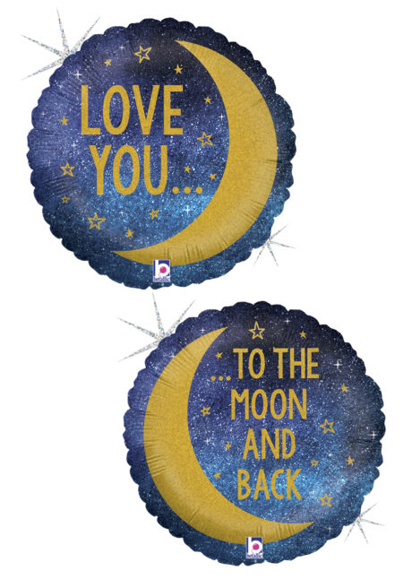 ballon message, ballon aluminium, ballon hélium, ballon anniversaire, Ballon To The Moon And Back, en Aluminium