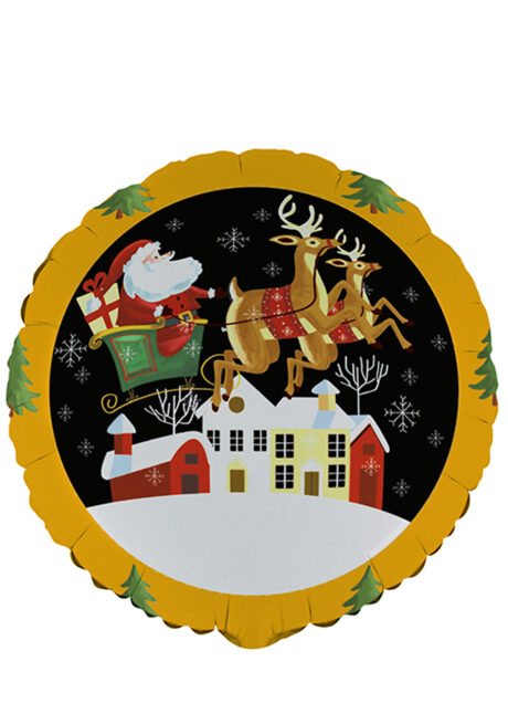 ballon hélium noel, ballon père noel, ballon à l'hélium, ballon de père noël, Ballon Noël, Traineau du Père Noël, en Aluminium