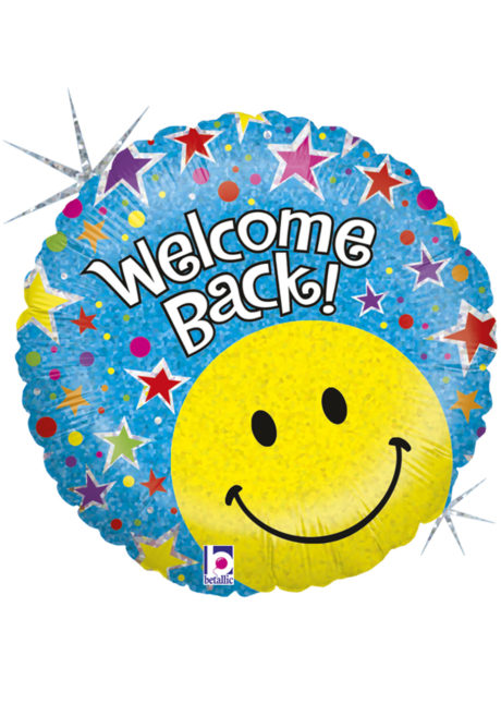 ballon message, ballon bienvenue, ballon hélium, Ballon Welcome Back, en Aluminium