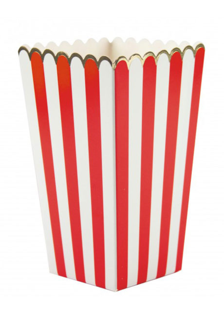 gobelets à popcorn, boite à popcorn, Vaisselle Rouge, Gobelets à Pop Corn,  x 8