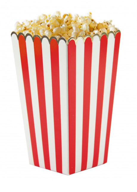 gobelets à popcorn, boite à popcorn, Vaisselle Rouge, Gobelets à Pop Corn,  x 8