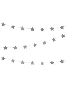 guirlande étoiles argent, guirlande d'étoiles, guirlandes décorations