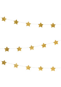 guirlande étoiles dorées, guirlande d'étoiles, guirlandes décorations