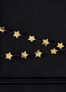 guirlande étoiles dorées, guirlande d'étoiles, guirlandes décorations