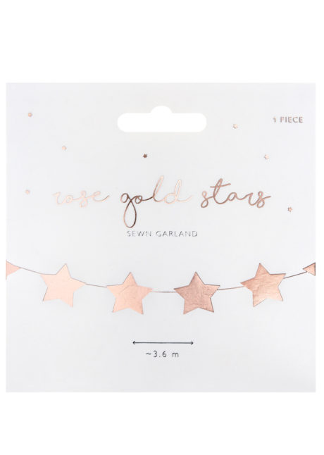 guirlande étoiles rose gold, guirlande d'étoiles, guirlandes décorations, Guirlande Etoiles, Rose Gold Miroir