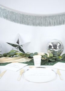 guirlande à franges, guirlande argent, guirlande rideaux lamés