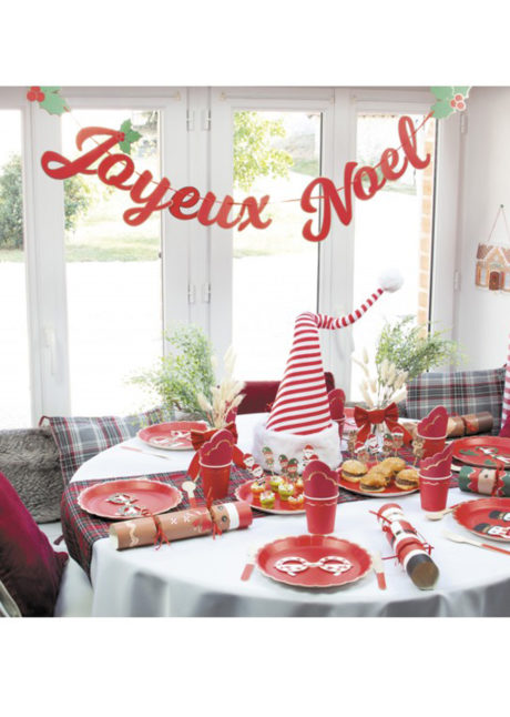 guirlande joyeux noel, guirlande de noël, décorations noël, Guirlande Joyeux Noël, Lettres et Houx