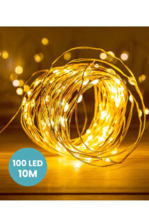 guirlande led, guirlande de noël, guirlande micro led, guirlande led blanc chaud, Guirlande 100 Micro LED, Blanc Chaud, 10 m