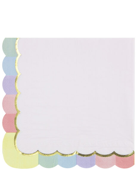 serviettes pastel, serviettes anniversaires, serviettes jetables, Vaisselle Pastel, Serviettes