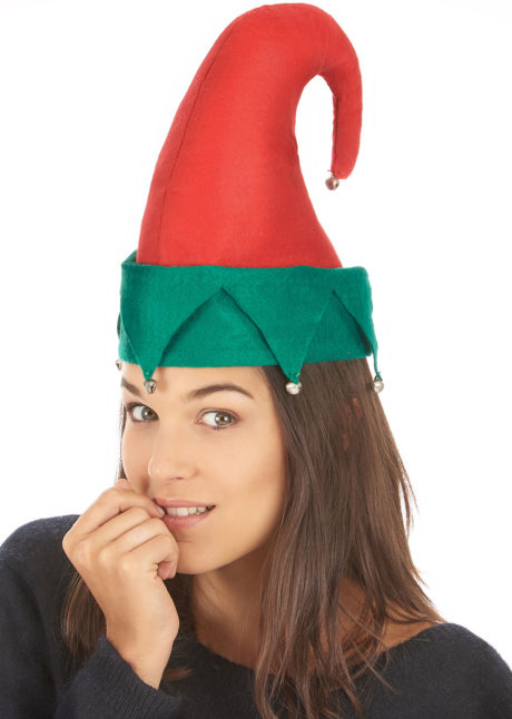 bonnet elfe, bonnet noel, bonnet lutin noel, Bonnet d’Elfe avec Clochettes