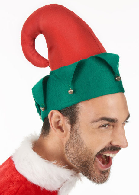 bonnet elfe, bonnet noel, bonnet lutin noel, Bonnet d’Elfe avec Clochettes