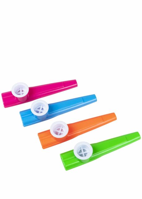 KAZOOS JOUETS PINATAS, kazoo pour cadeau pinata, Kazoos Fluo – Lot de 4 Jouets à Pinata pour Anniversaire