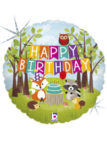ballon anniversaire, ballons hélium, ballons enfants, Ballon Anniversaire, Animaux des Bois, en Aluminium
