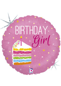 ballon anniversaire, ballon hélium, ballon pour anniversaire, ballon fille, Ballon Anniversaire, Birthday Girl, en Aluminium