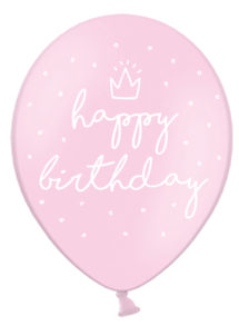 ballon anniversaire, ballon baudruche, ballon hélium, ballons joyeux anniversaires, décorations anniversaire, Ballons Happy Birthday, Roses, en Latex, x 6