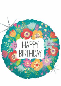 ballon anniversaire, ballon fleurs, ballon hélium, ballon pour anniversaire
