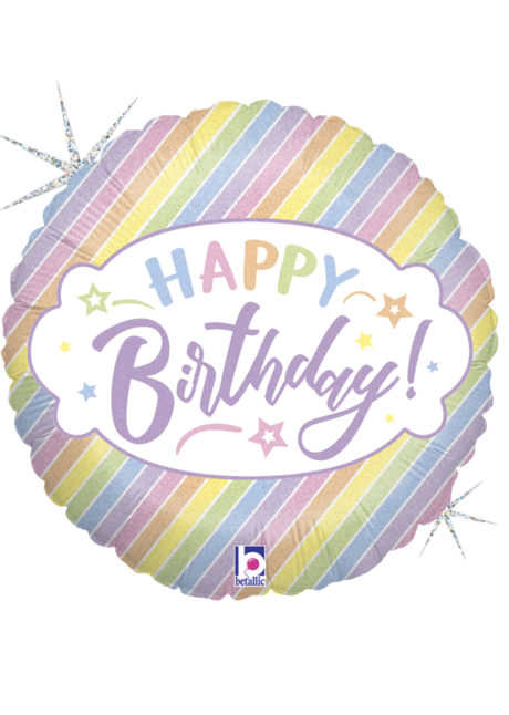 ballon anniversaire, ballon hélium, ballon pour anniversaire, Ballon Anniversaire, Pastel Birthday, en Aluminium